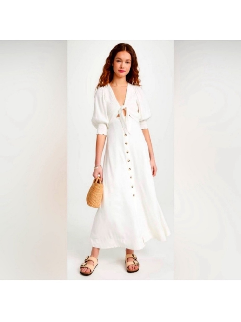 String of hearts cutout maxi dress